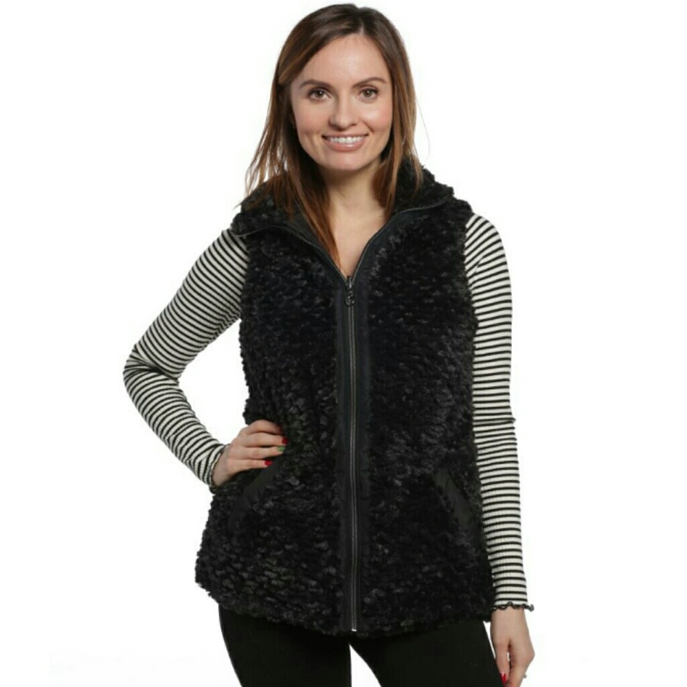 NWT Teez-Her Thermal Fur Reversible Vest